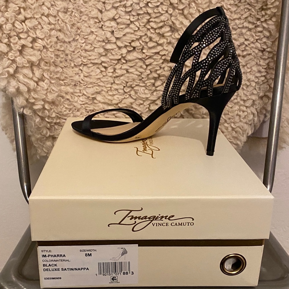 Vince Camuto Black Strappy Heels